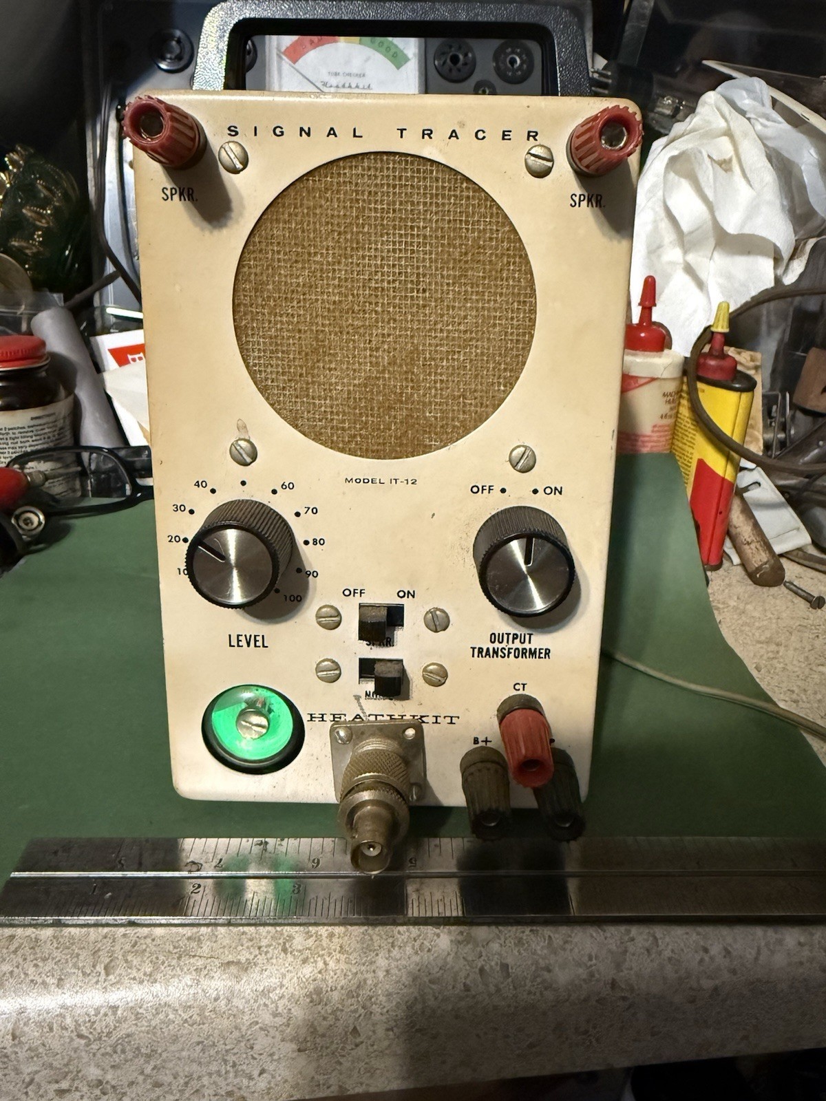 Vintage Heathkit Signal Tracer model IT-12  With Probe