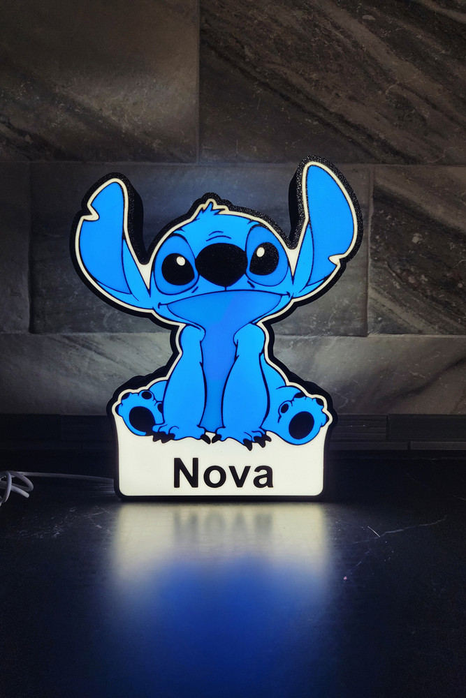 Glow with Stitch: Customizable 3D-Printed LED Light Box