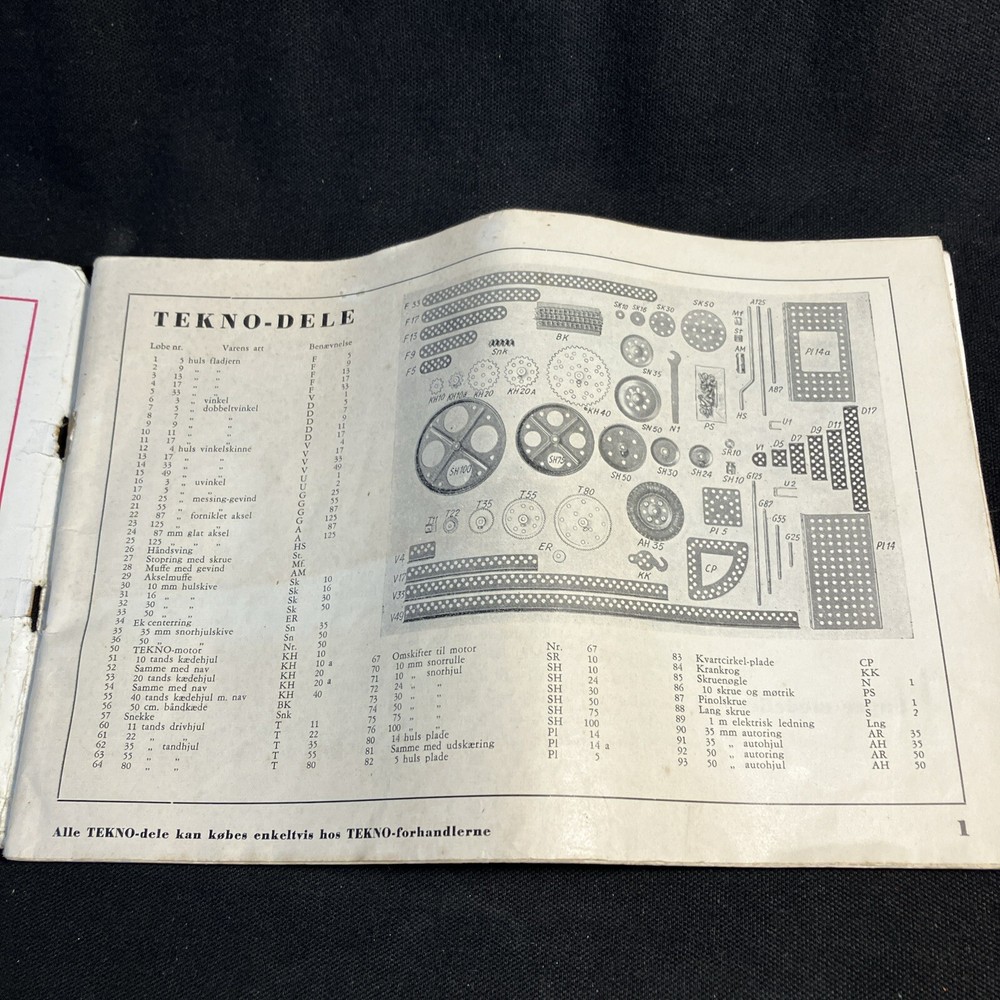 Tekno. Construction Sets Catalogue.Denmark.Vintage .