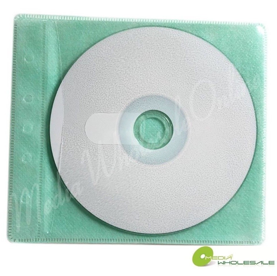 100 Non Woven CD DVD Multi Color Double Sided Plastic Sleeve - HOLD 200 discs