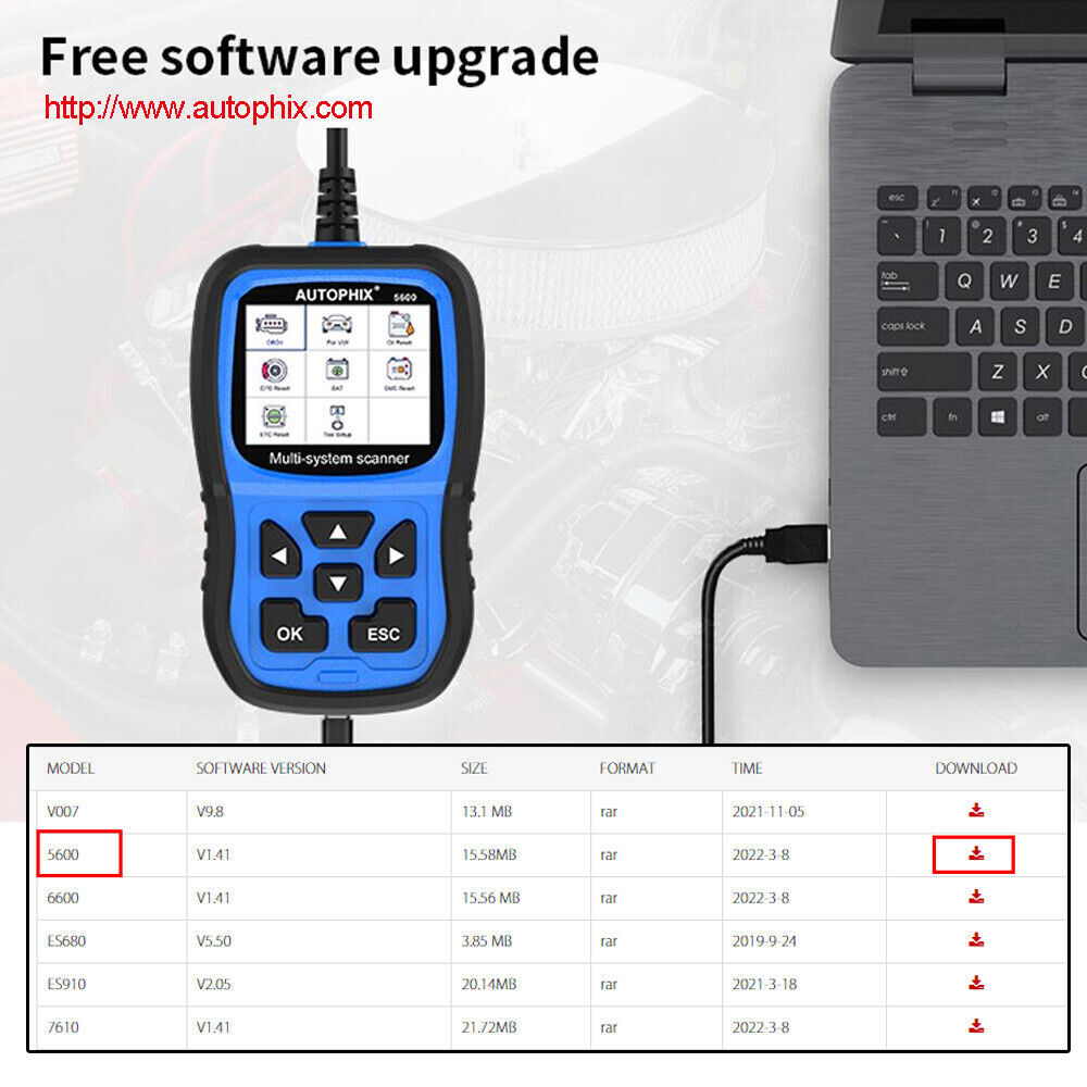AUTOPHIX 5600 Full Systems Diagnostic for VW Skoda Seat OBD2 Scanner Code Reader