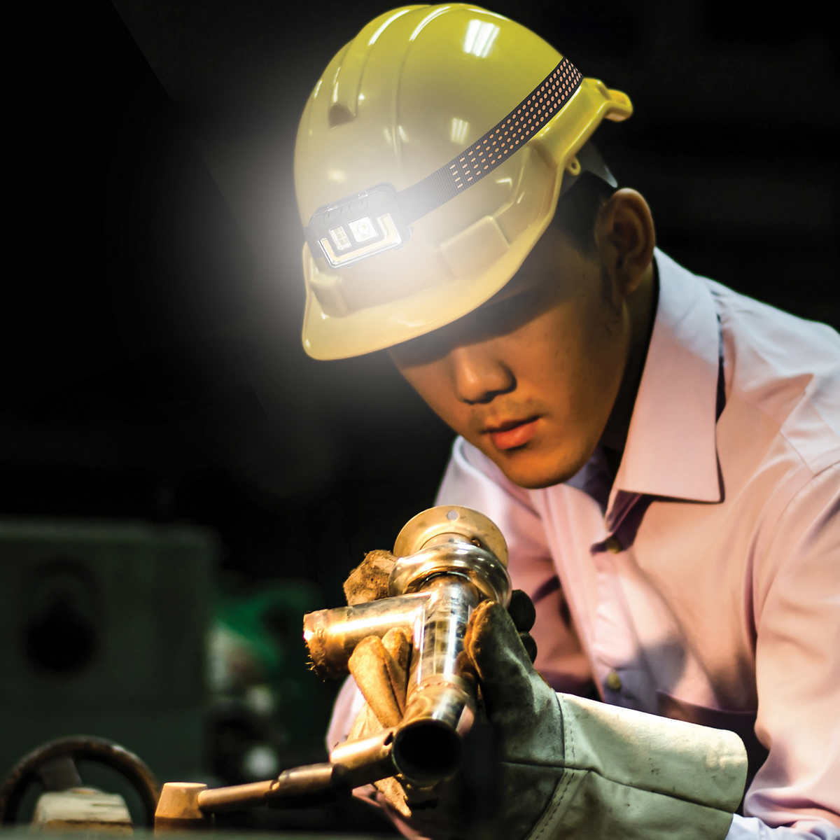 3 Pack Duracell 575 Lumen LED COB Headlamps 6 Beam Modes Batteries Included