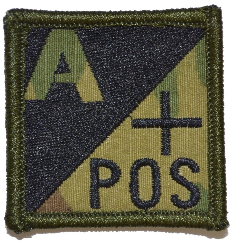 Blood Type 2x2 Military/ Patch Hook Backing Version 1