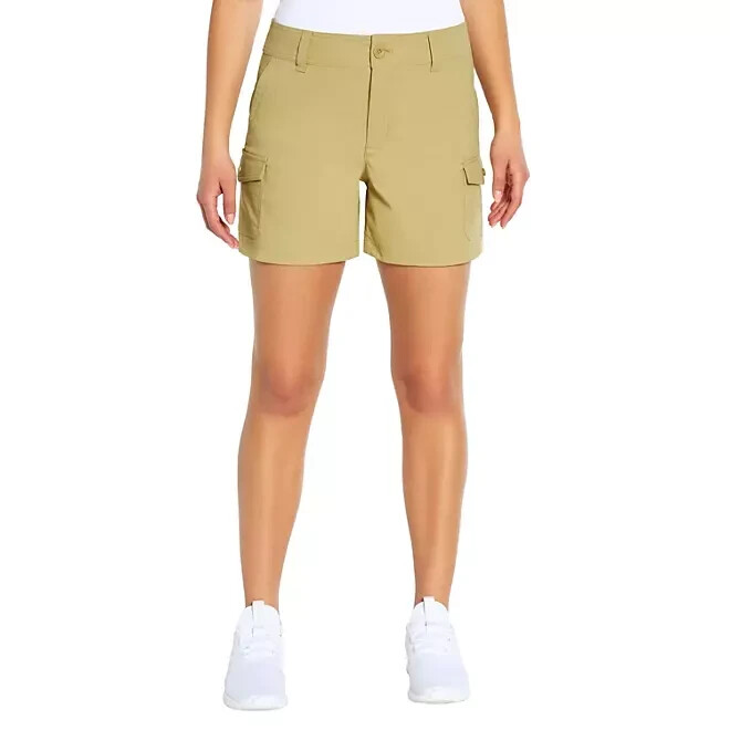 Eddie Bauer Ladies Cargo Pocket Short Size 14 Khaki