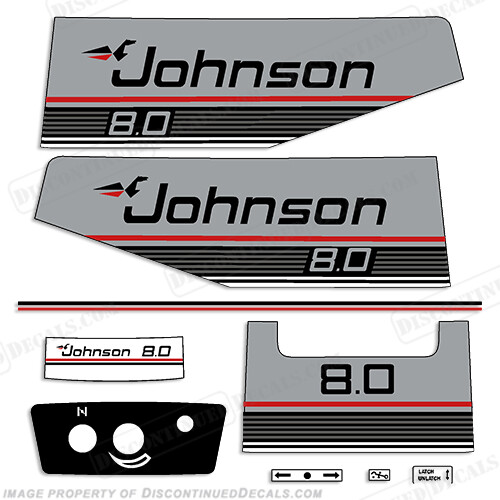 Fits Johnson 1987 8hp Decal Kit