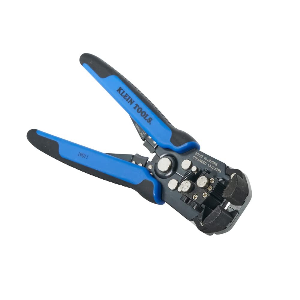 Klein Tools 80013 Wire Stripper / Ratcheting Crimper, Electrical Red, Black