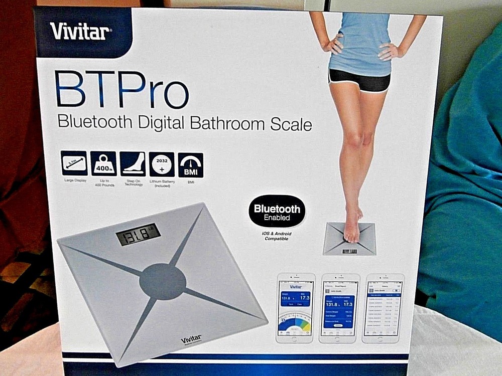 Vivitar BTPro Bluetooth Digital Bathroom Scale  NEW IN BOX!!