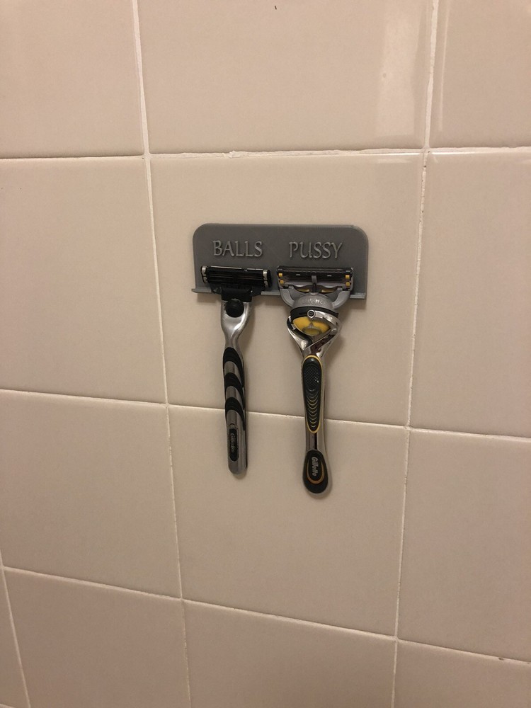 (2 PACK ) shower razor holder “Balls Pussy” Organizer