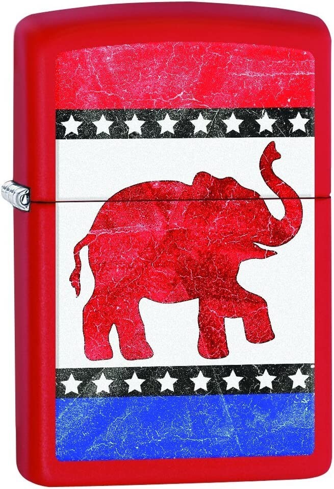 Zippo Republican Elephant Red Matte 29167