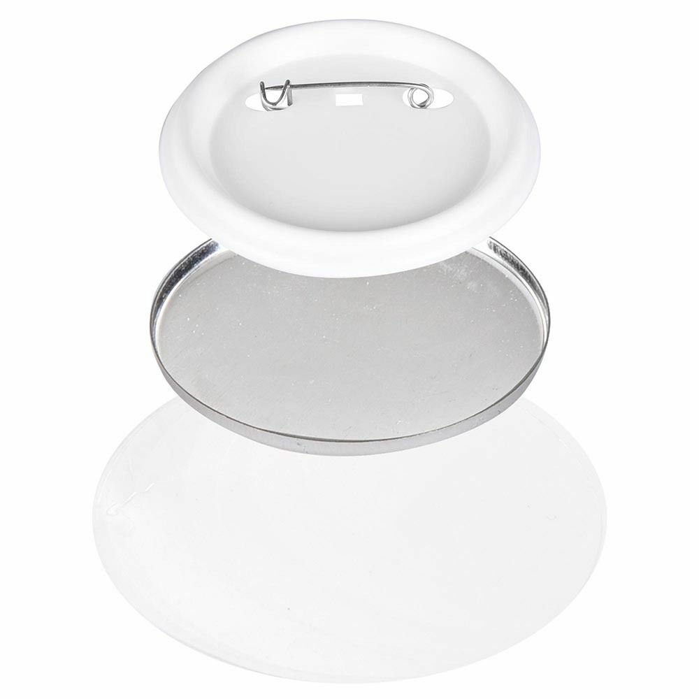 100Pcs 2.28"/58mm Blank ABS Pin Badge Button Supplies for Button Maker Machine