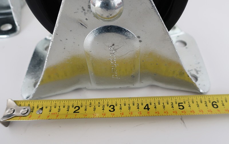 4" RIGID PLATE POLYPROPYLENE CASTERS (2), 250 LBS LOAD CAPACITY, SHEPHERD 9399