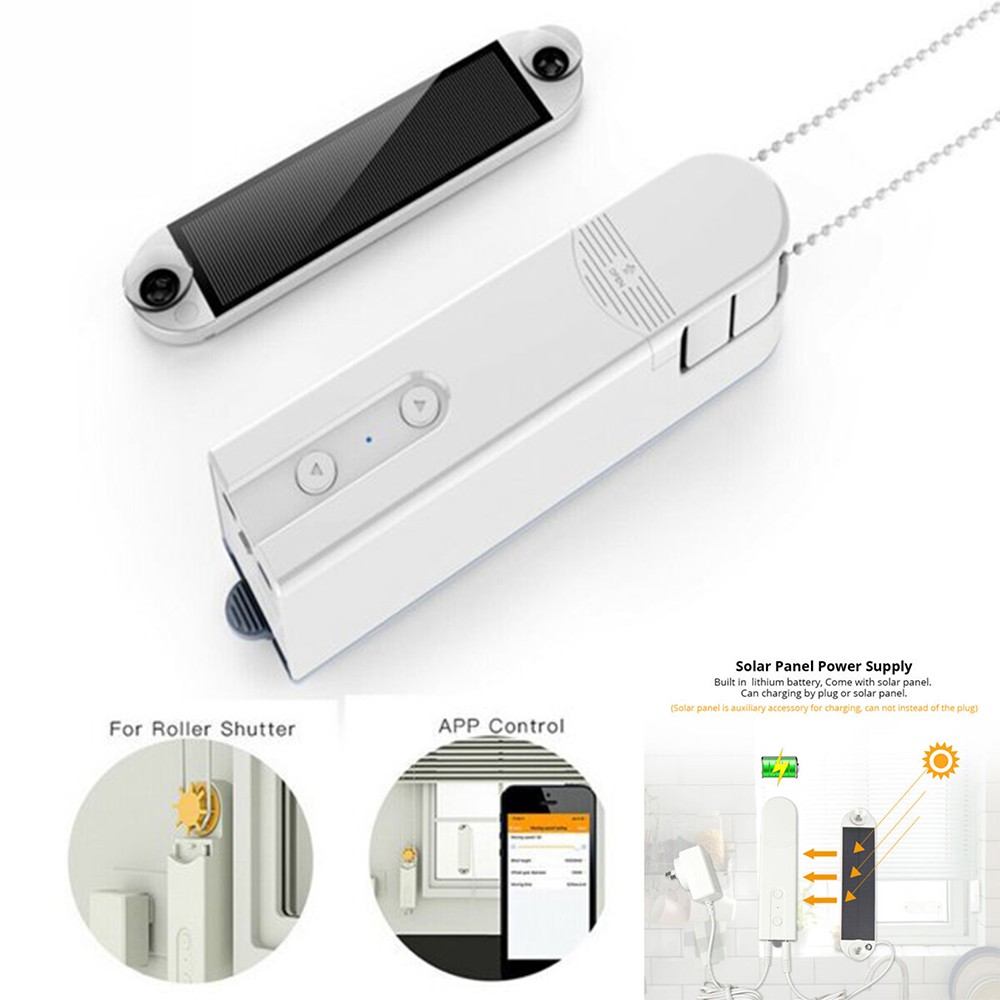 Smart Curtain Motor Roller Blinds Shutter Drive DIY With Solar Panel