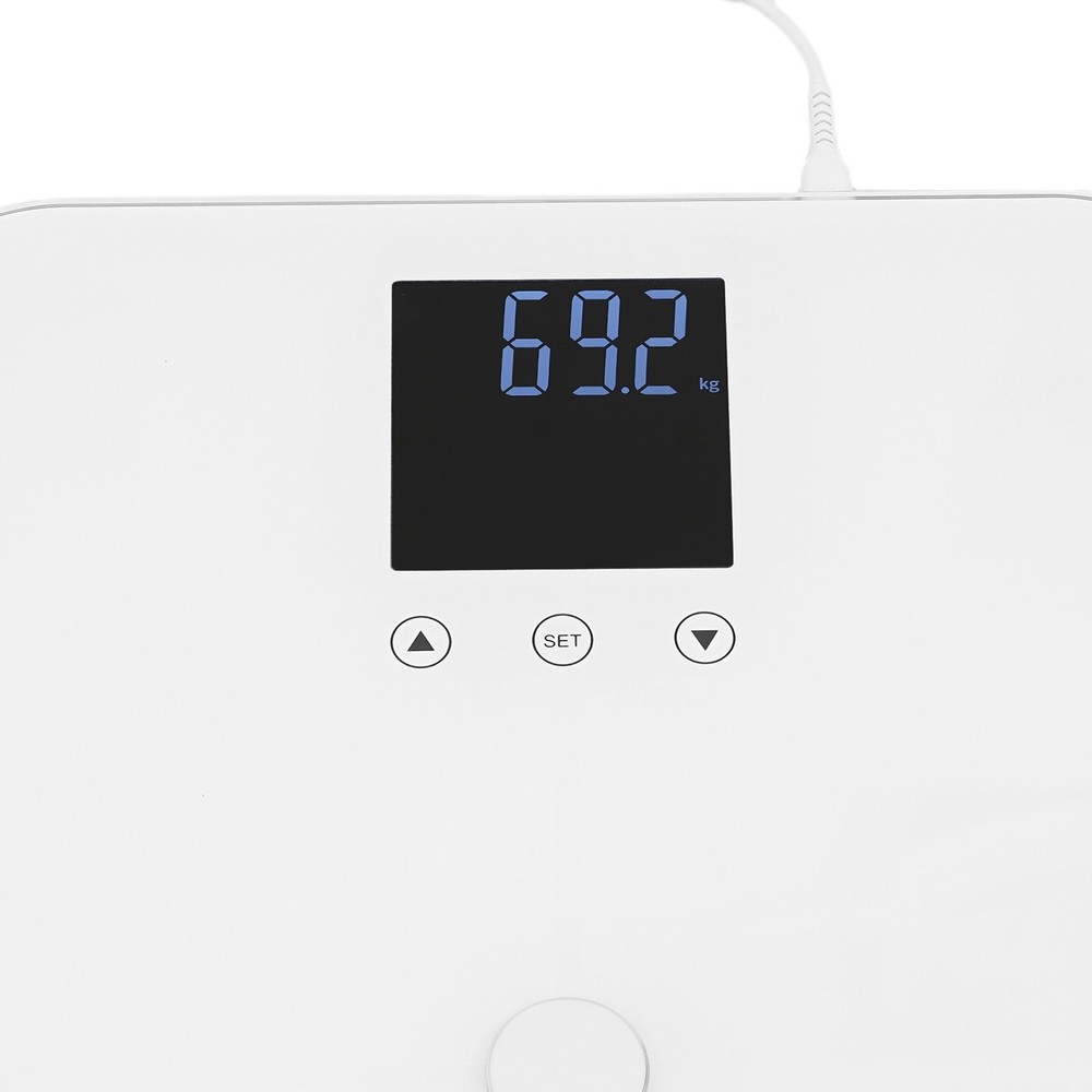 White Intelligent Electronic Scale 8-Eletrode Body Fat Scale Multifunctional