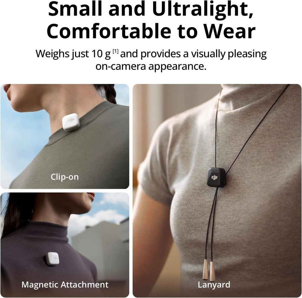 Mic Mini (2 TX + 1 RX + Charging Case), Wireless Lavalier Microphone for Iphone/