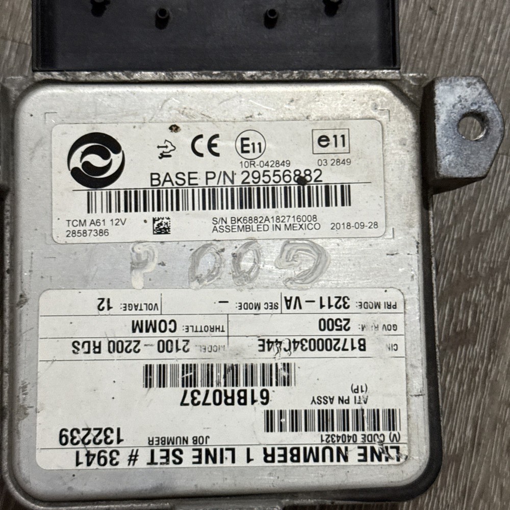 Allison Tcm Transmission Control Module- P/N: 29556882