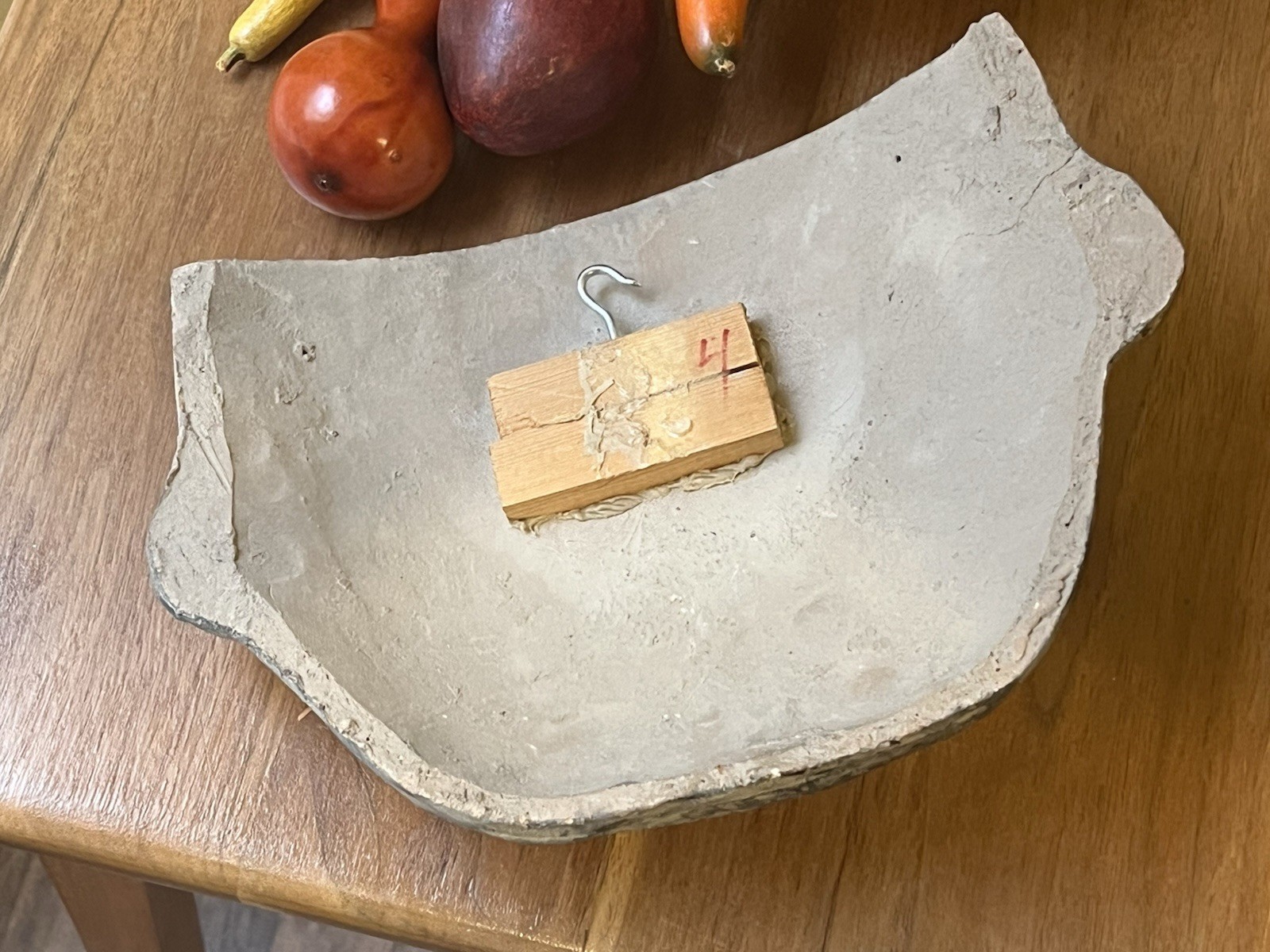 Folk Art Handmade Ceramic Mask Wall Plaque Earthy Rough Artisanal 10.5”x7.75”