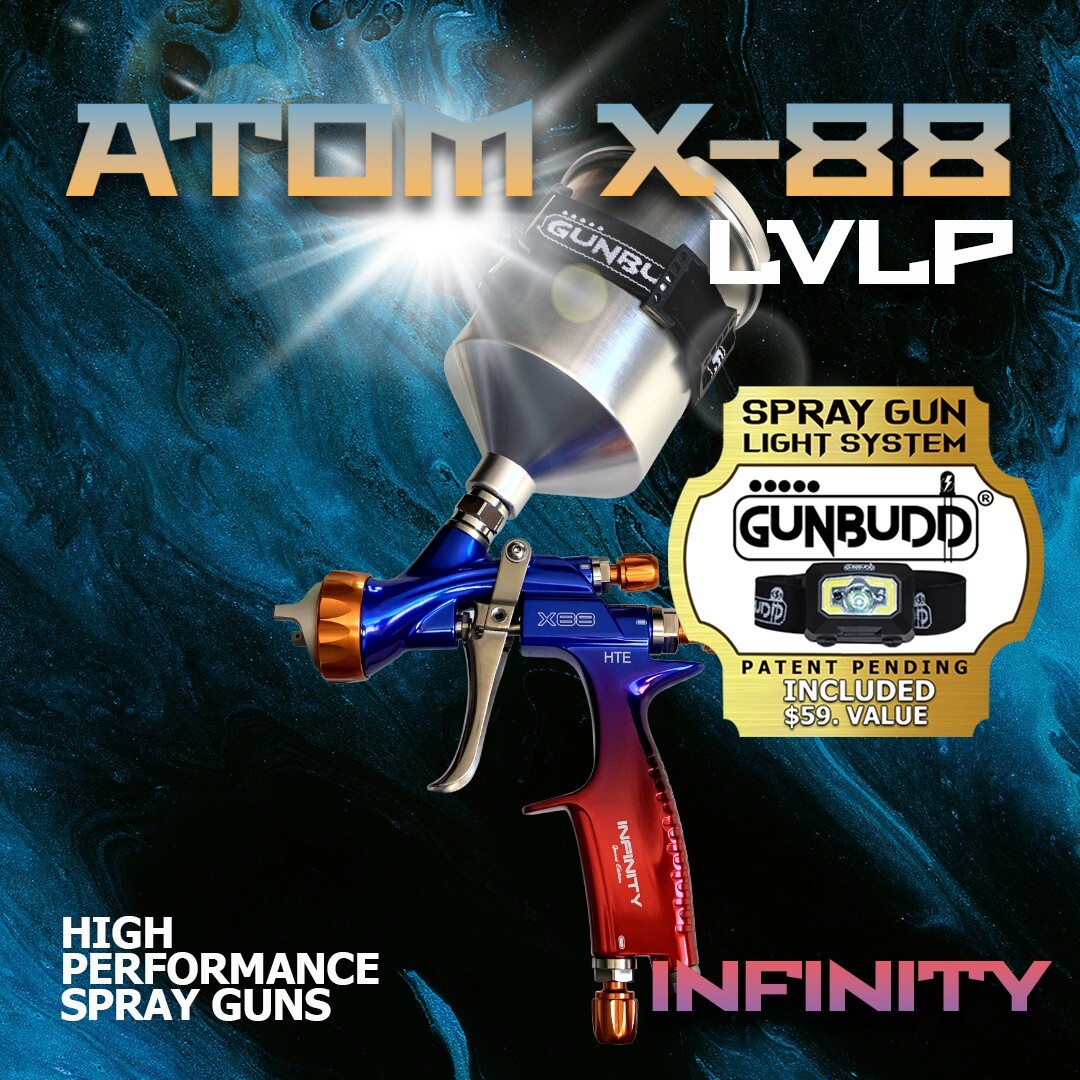 Atom X88 INFINITY 1.3 And 1.4 Tip Tool Pistol Spray Gun Paint Cars Devilbiss