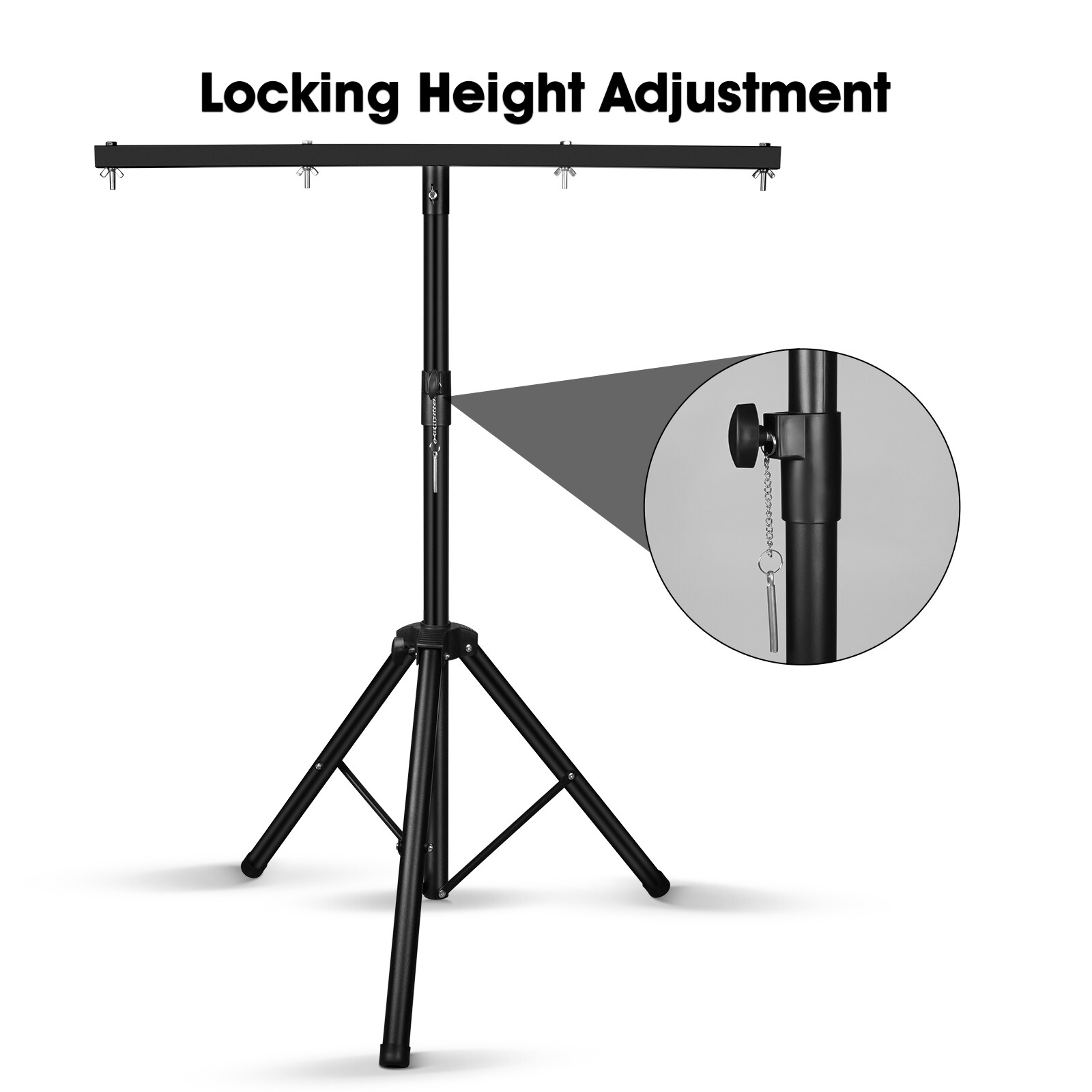 DJ Light Stand T-Bar Portable Par Can Tripod Stage Lights Stand Adjustable 39-70