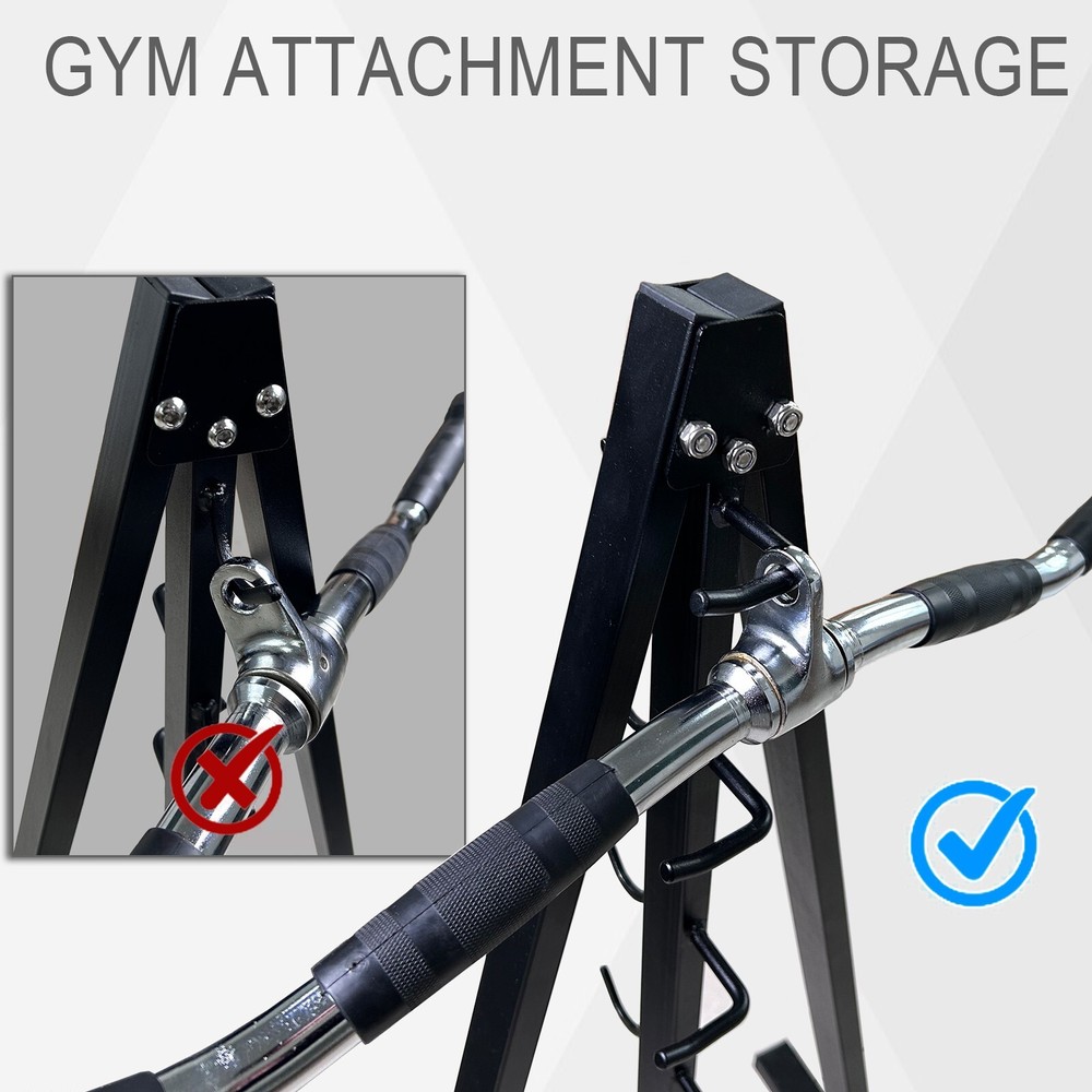 Storage Rack Lat Pulldown Attachments Stand Cable Rack for Home Gym Accessories