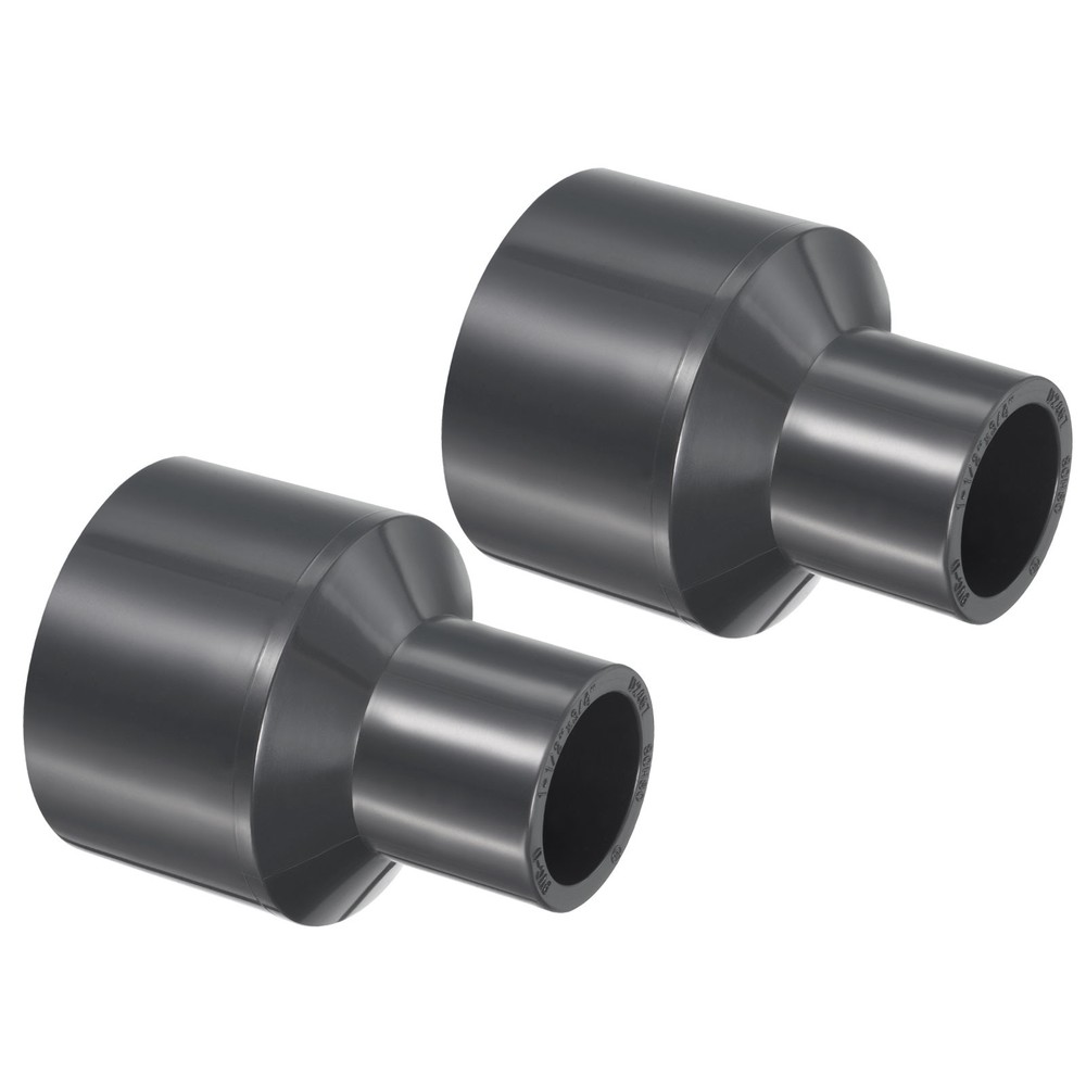 UPVC Fitting Pipe Reducer 1-1/2" x 3/4" 2pcs Straight Coupling