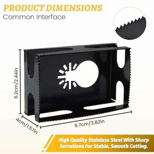 Drywall Cutter Tool - Square Slot Cutter for Oscillating Multi-Tools, Stainless