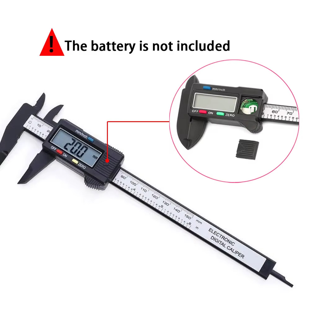 150mm Digital Caliper Micrometer LCD Gauge Vernier Electronic Measuring Tool