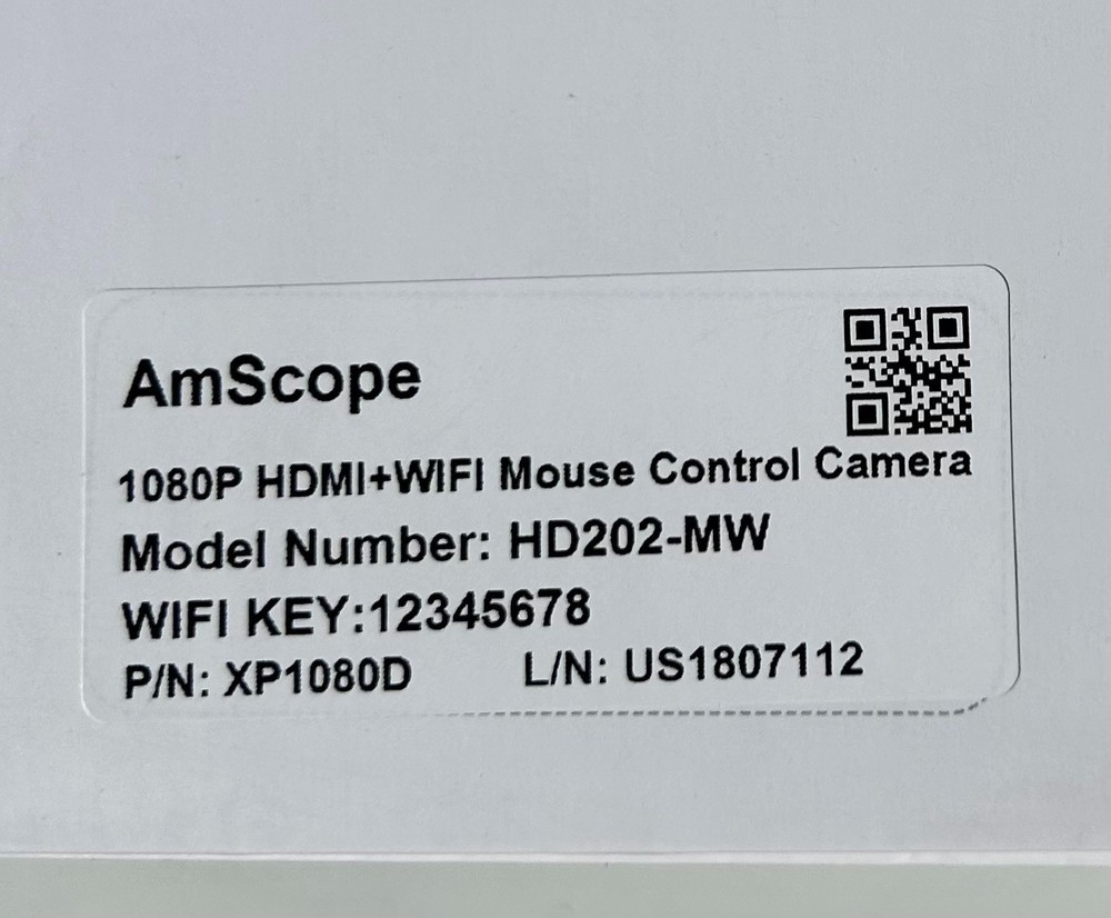 amscope camera HD202-MW