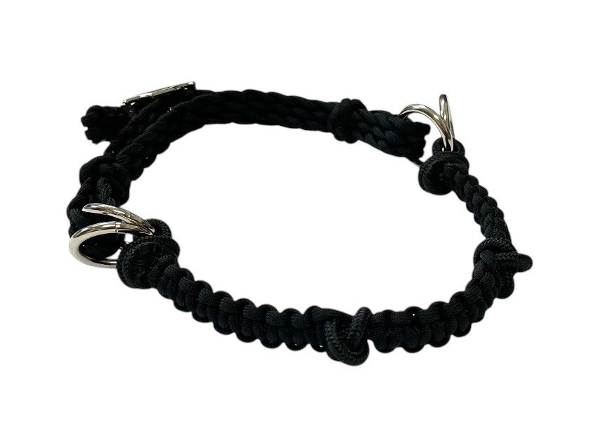 side pull hackamore attachment black with nose knots...mini to draft