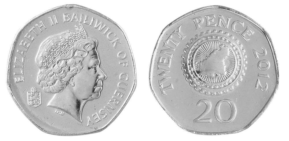 Guernsey 20 Pence, 2012, KM #90, Mint