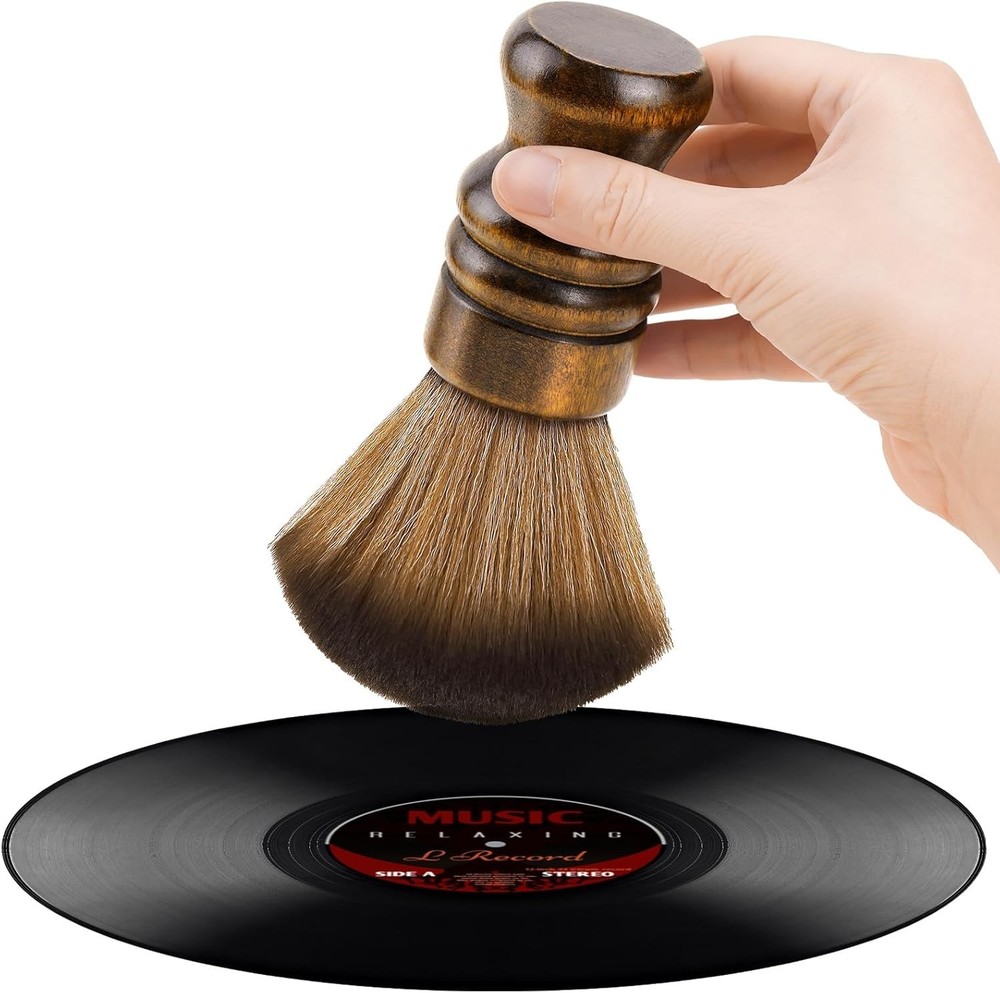 Beechwood Handle Vinyl Record Cleaner - Soft & Adjustable Bristle Design
