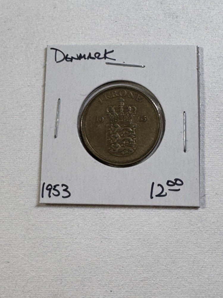 1953 Denmark 1 Krone Low Mintage