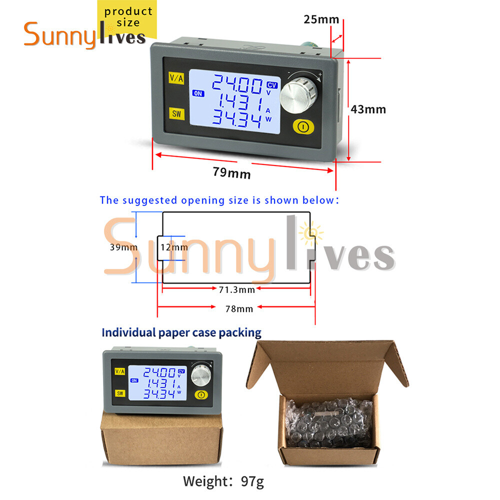 DC Adjustable Step Up Down Buck Boost Power Supply Voltage Regulator Module