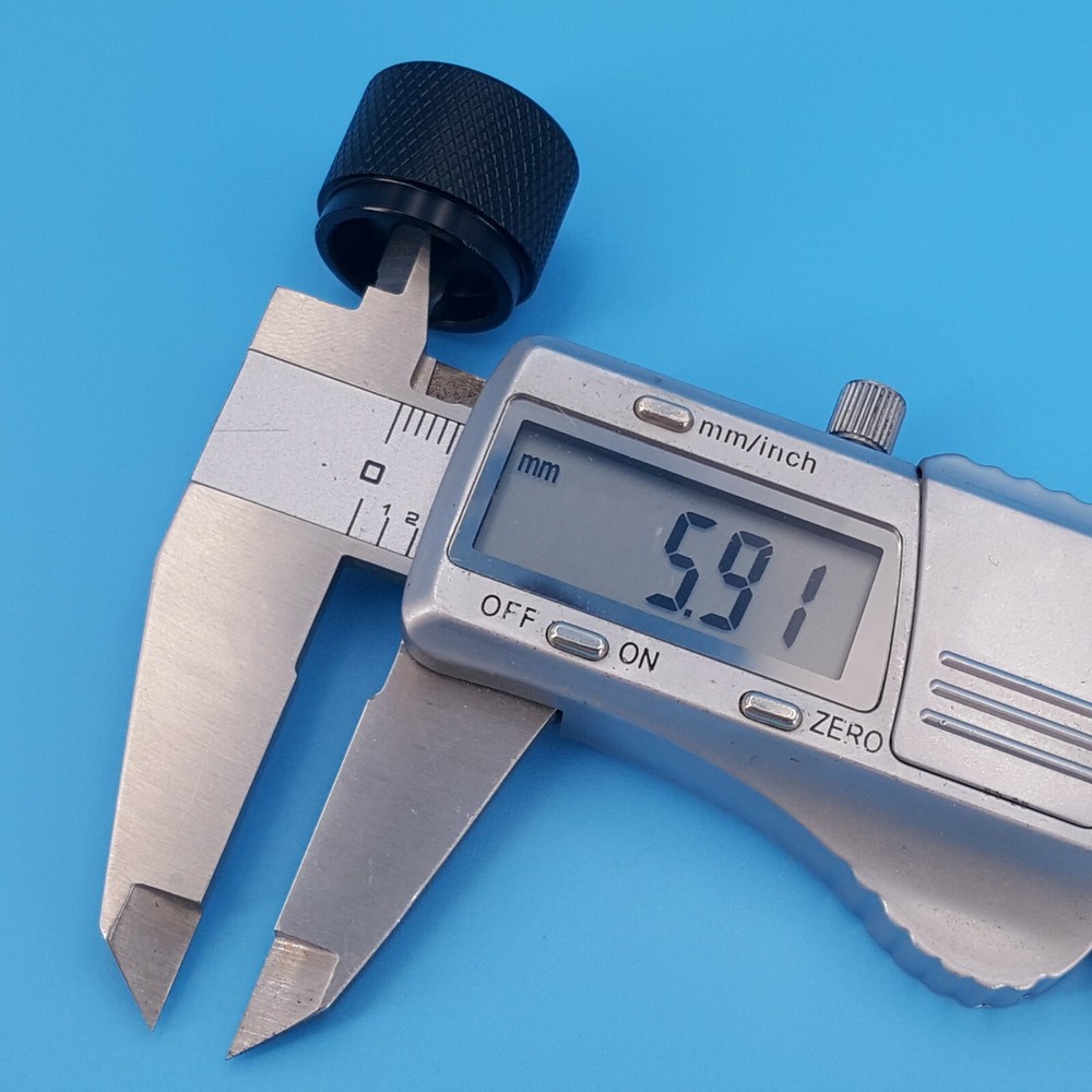 5PC Black Solid Aluminum 20*15.5mm Audio Rotary Control 6mm Potentiometer Knobs