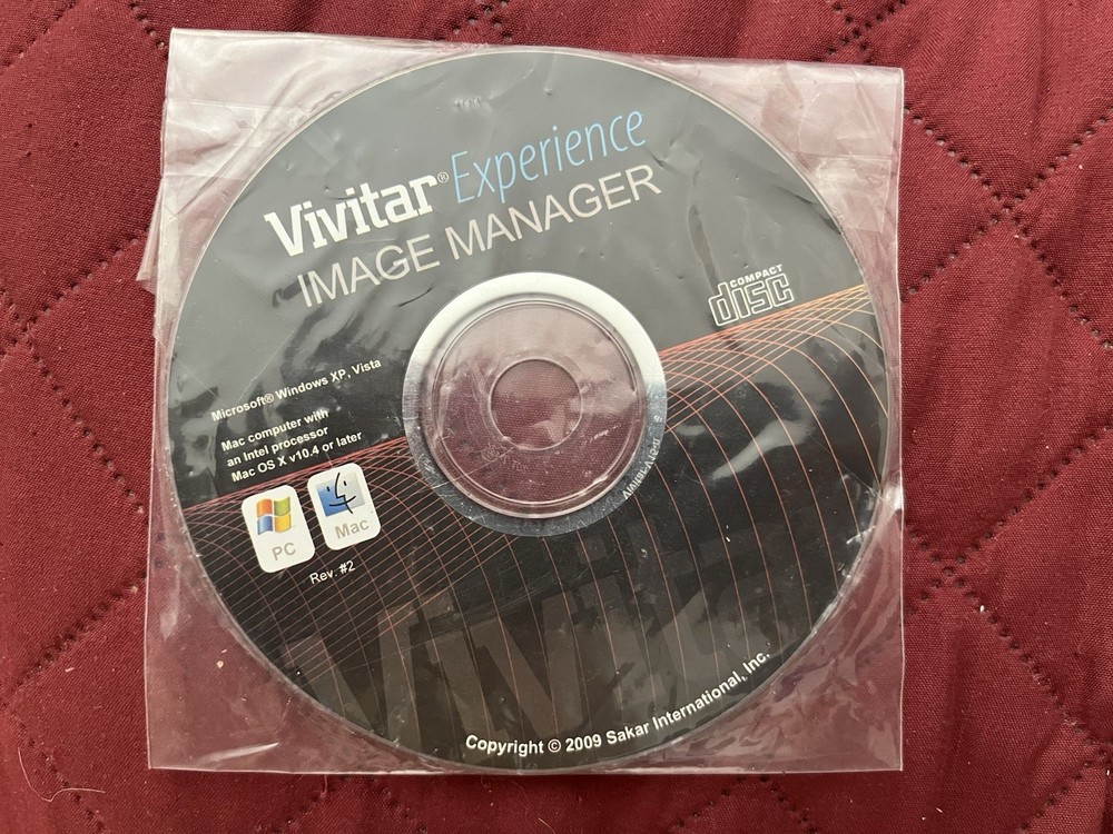 Vivitar Experience Image Manager CD Windows XP/Vista