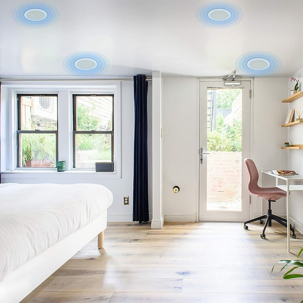 Herdio 2 Pack 6.5" 320W 2-Way Ceiling Speakers Flush Mount Kitchen