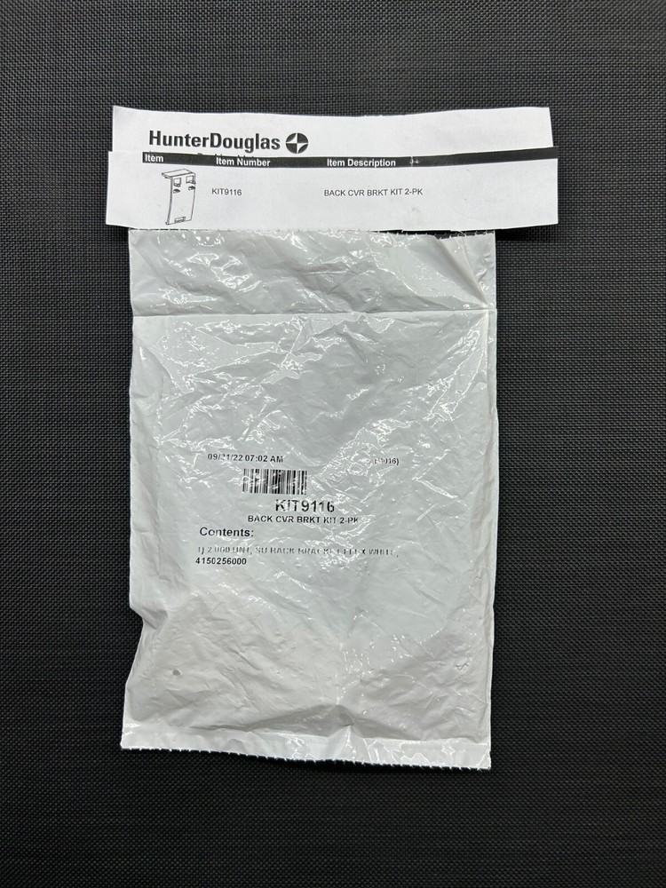 Hunter Douglas KIT9116 Back CVR Bracket - Two Pair Per Order - 4 Brackets Total