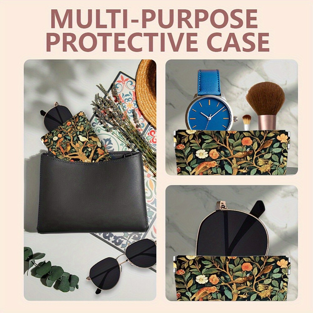 1pc PU Leather Rectangle Eyeglass Cases Eyeglass Sunglasses Protector