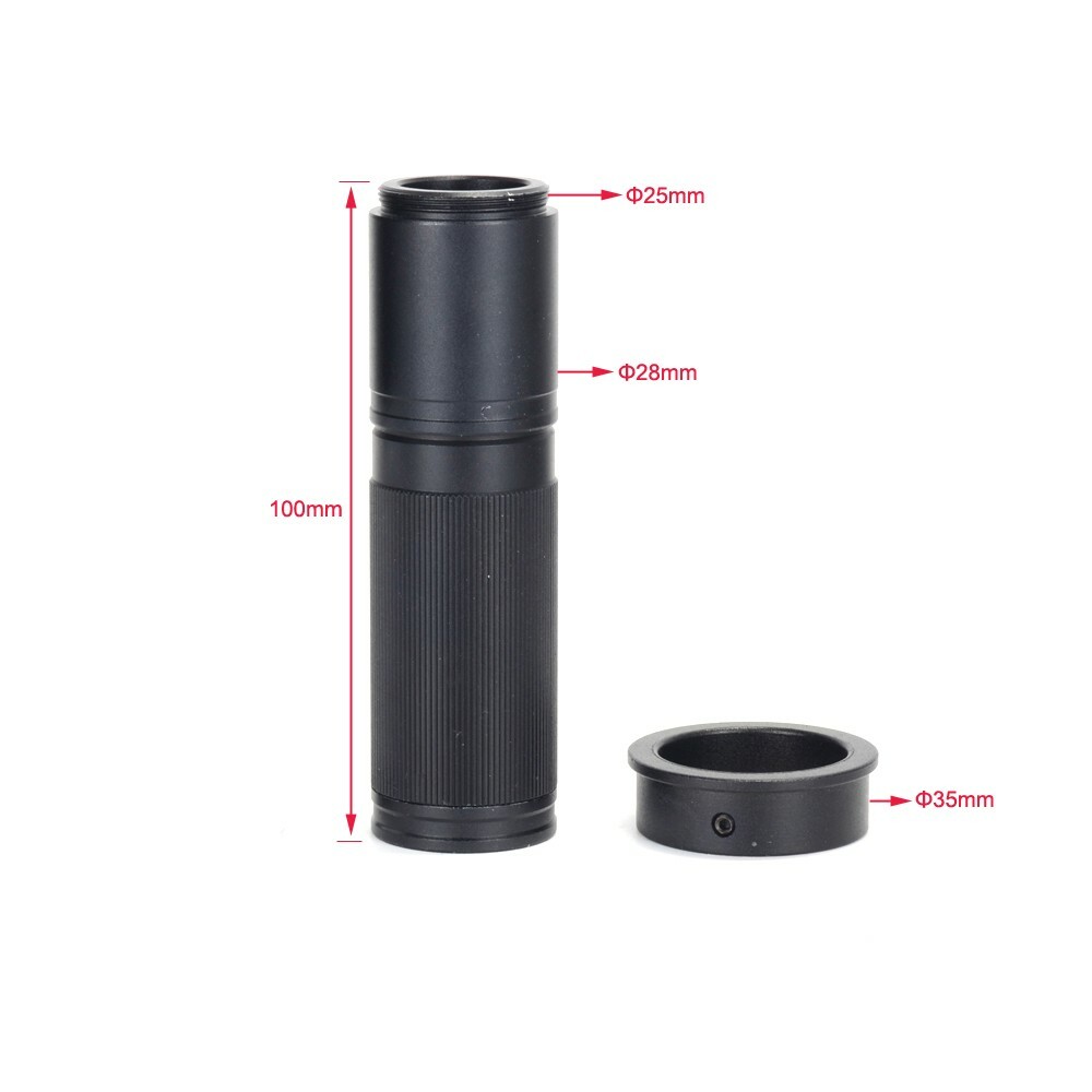 120X C Mount Zoom Lens C Mount Microscope Camera w/Ring Adapter For Microscope