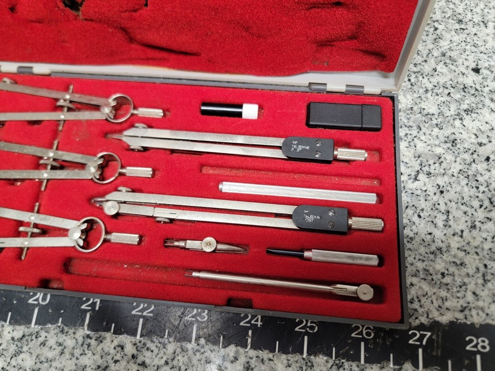 Teledyne Post Drafting & Lettering Kit With Case