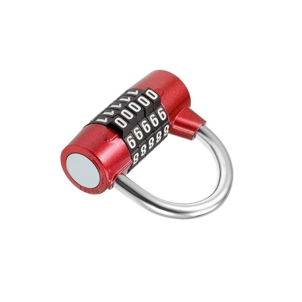 5-Digit Combination Padlock 2-1/2-inch Resettable Lock for Gate Locker Red 2Pcs