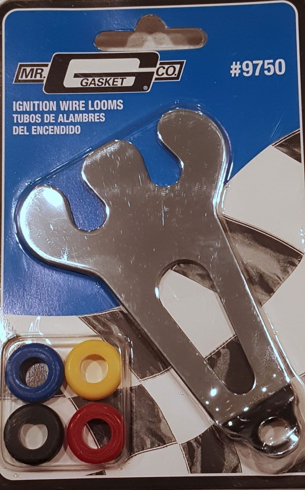 Chrome Spark Plug Wire Separator Holder Short 2 Wire Colored Grommets Mr Gasket