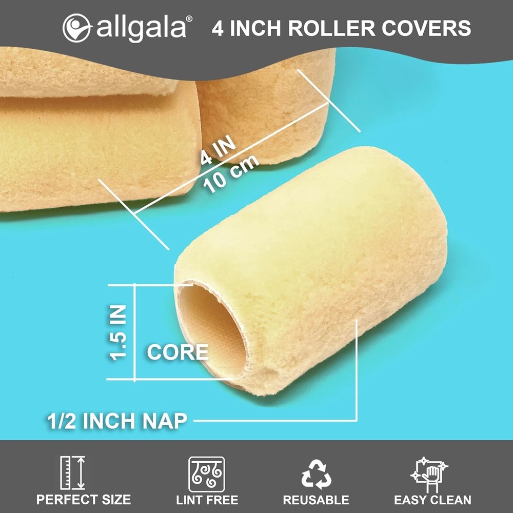 4 Inch Shedless Roller Covers