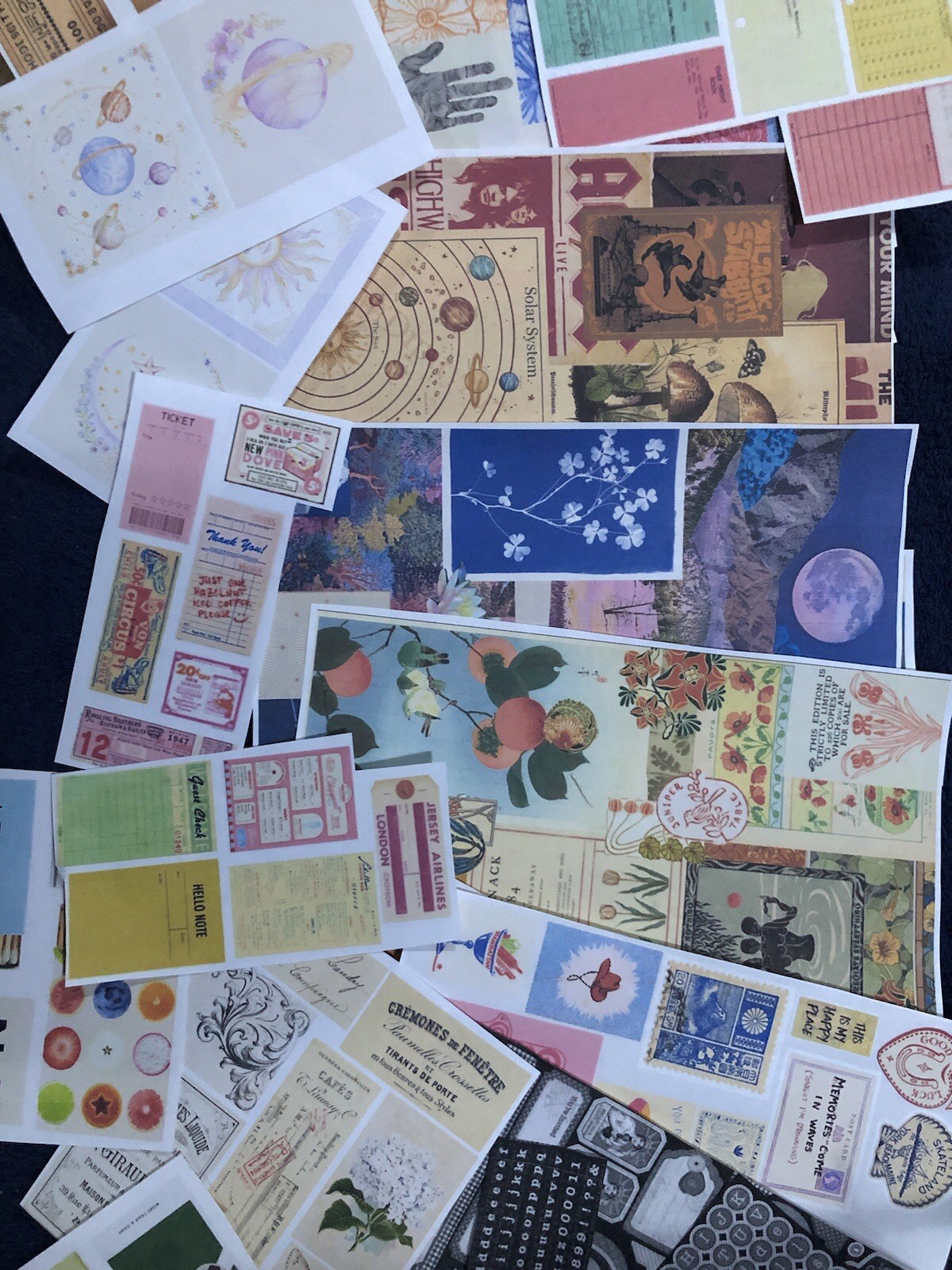 Junk Journal Ephemera- 75 Random Mix of Cut Outs.