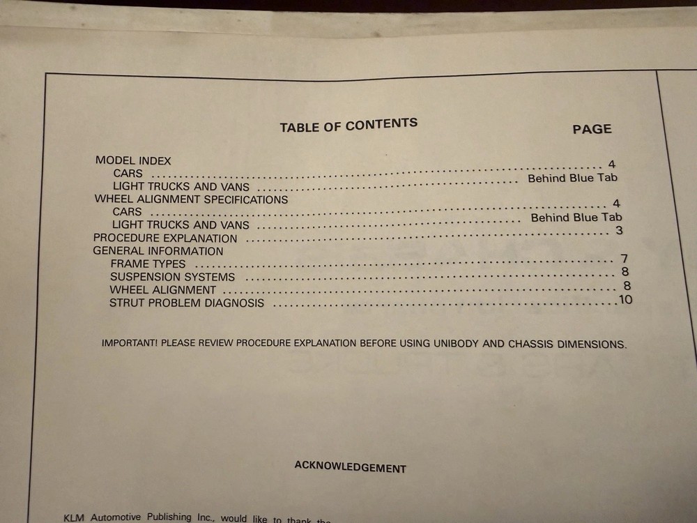 Chief Chassis and Dimension Specifications Chart