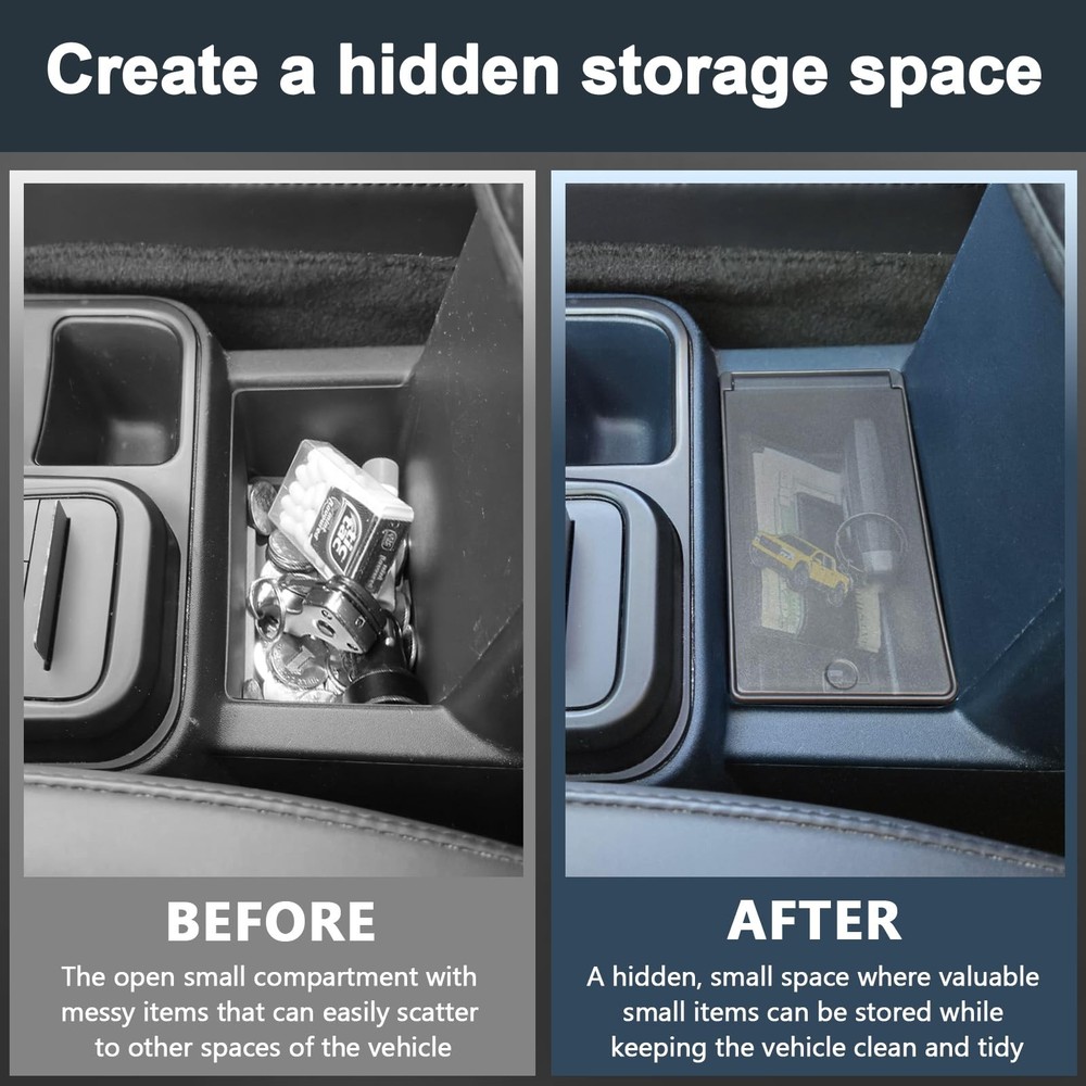 TOPINSTALL Console Hidden Storage Box Compatible Console-sized, black or gray