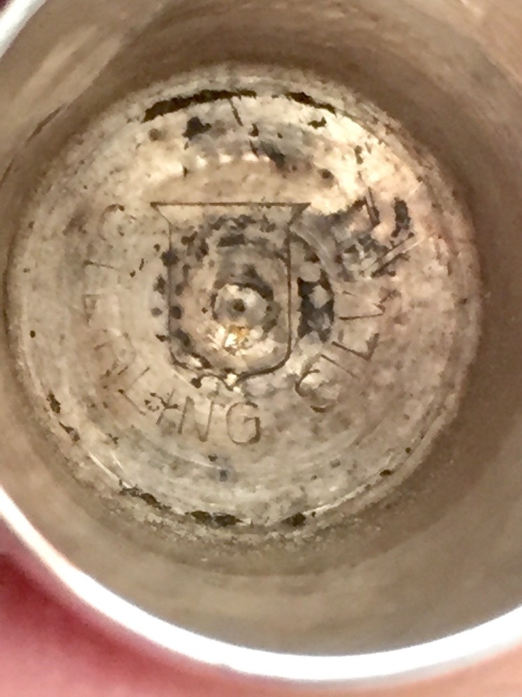 Vintage Signed Solid Sterling Silver 925 Sewing Thimble Size: 10