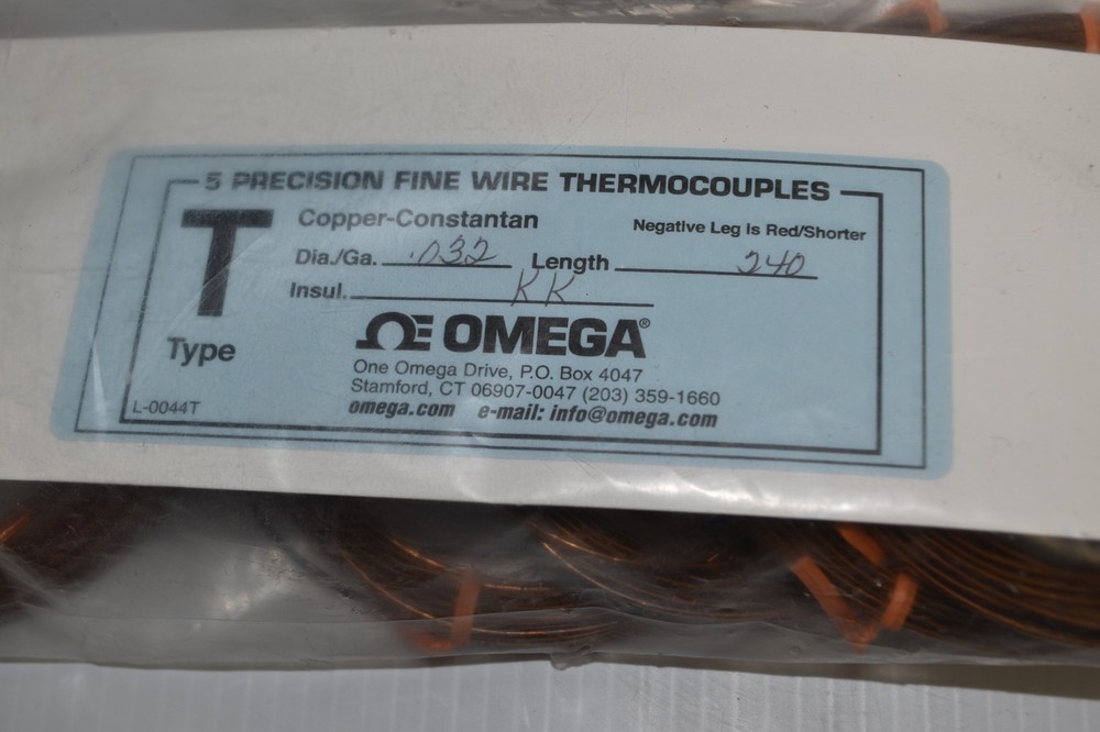 OMEGA ENGINEERING PRECISION FINE WIRE THERMOCOUPLES TYPE L-0044T (LAT67)