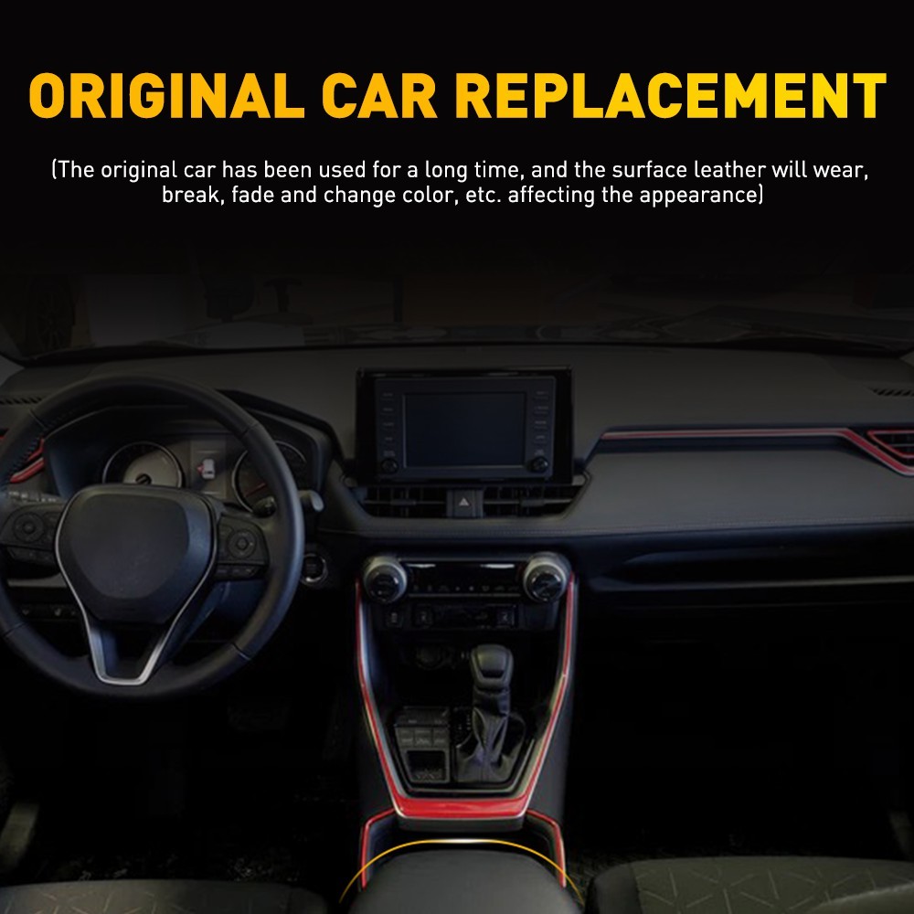 Fit 2019-2025 Toyota RAV4 Center Console Lid Armrest Cover Panel Leather Black V