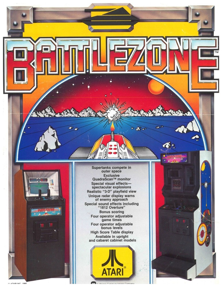 Battle Zone Atari Video Arcade Flyer / Brochure / Ad