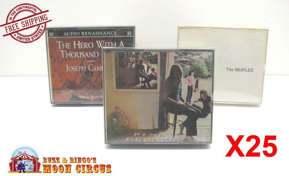 25x DOUBLE CD JEWELCASE (SIZE B) - CLEAR PLASTIC PROTECTIVE BOX/SLEEVE (READ!)